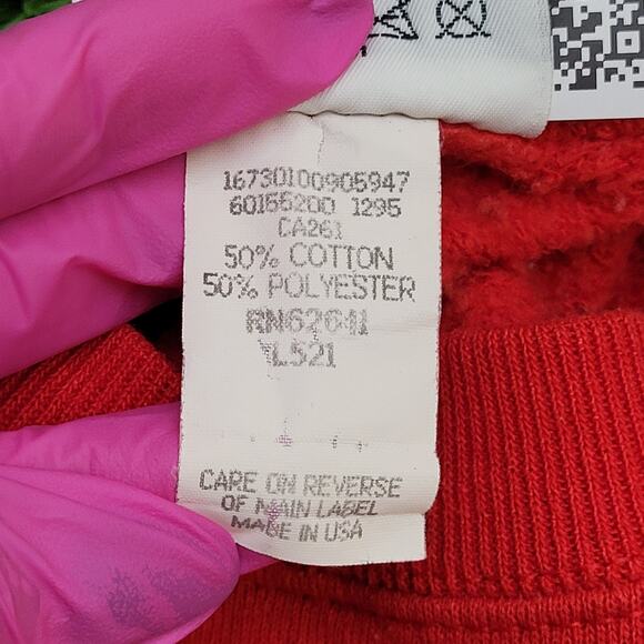 Vintage 90s Nebraska Huskers Sweatshirt 2XL 28x26 Red USA - Picture 14 of 16